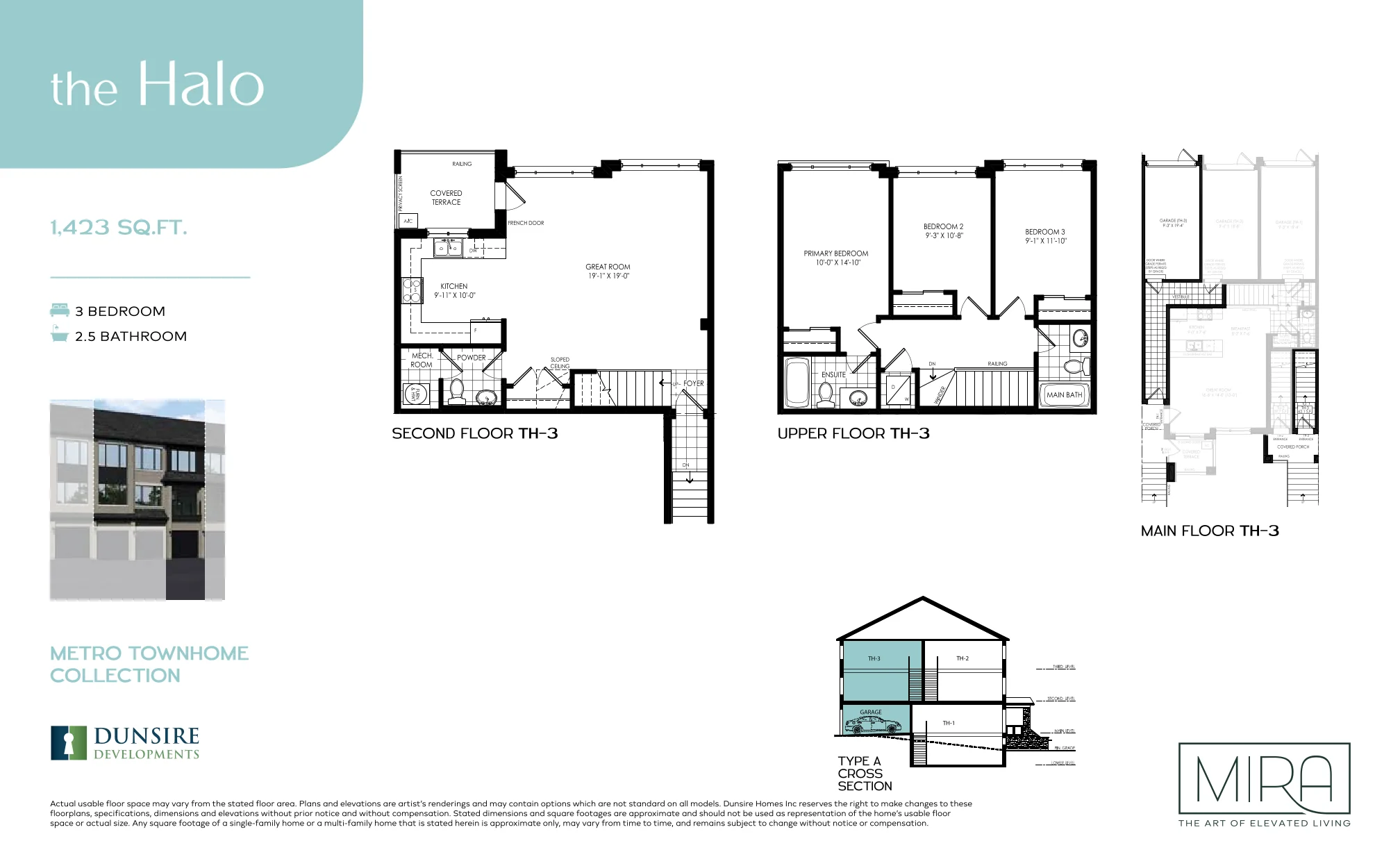 Halo floor plan, 3 bed 2.5 bath
