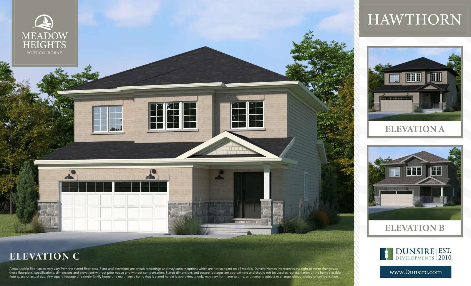 Hawthorn model front elevation, Meadow Heights