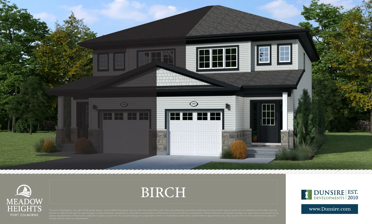 Birch semi-detached two-storey elevation, Meadow Heights