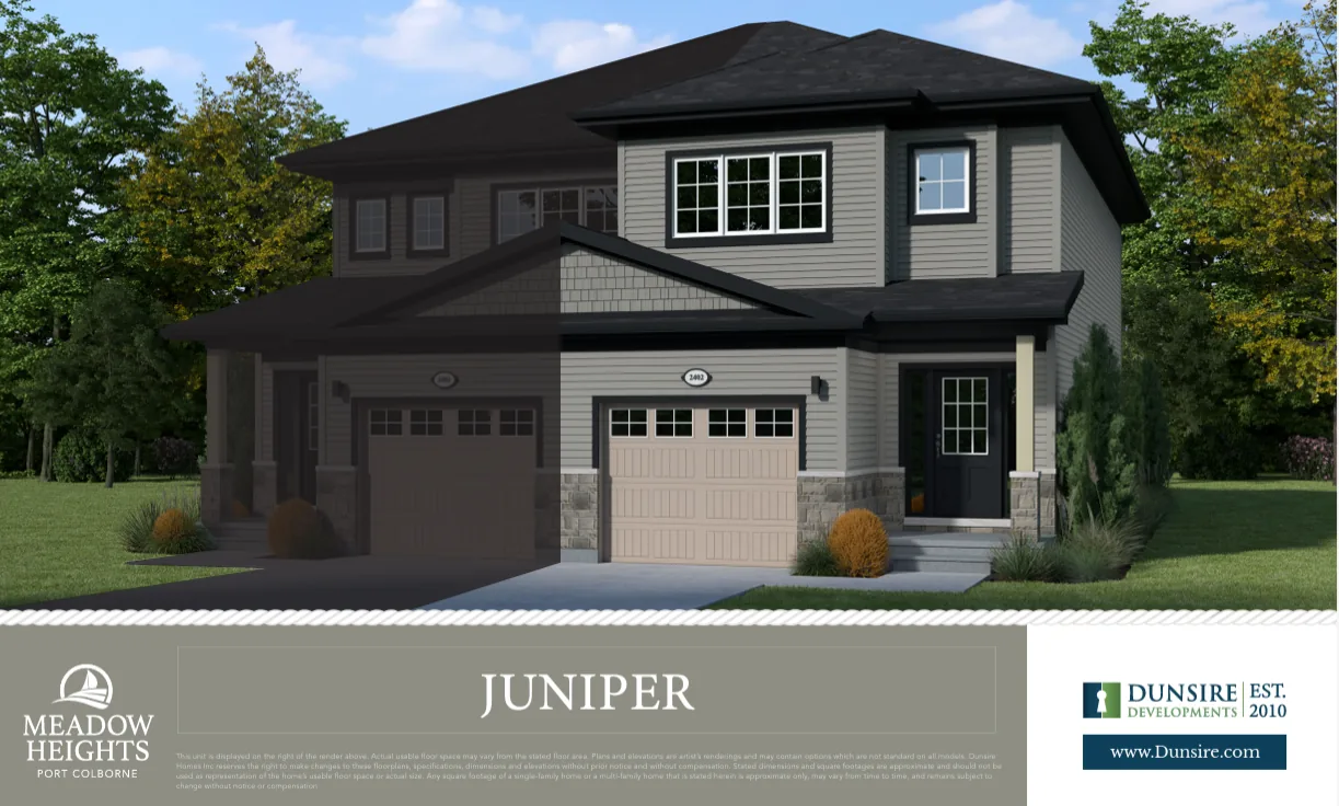 Juniper semi-detached two-storey elevation, Meadow Heights